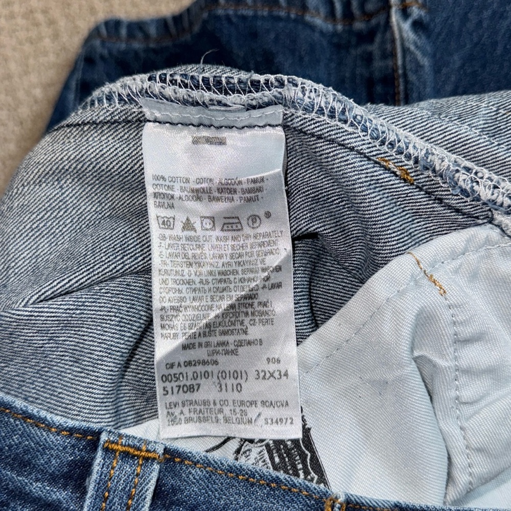 Vintage Levi's Authentic Blue Straight Leg Jeans - Picture 11 of 11